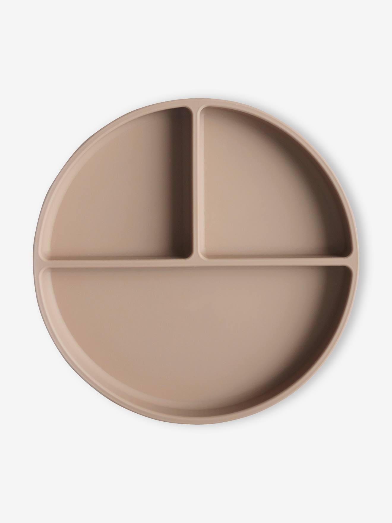 Assiette compartimentée en silicone beige (Mushie) - Image 2