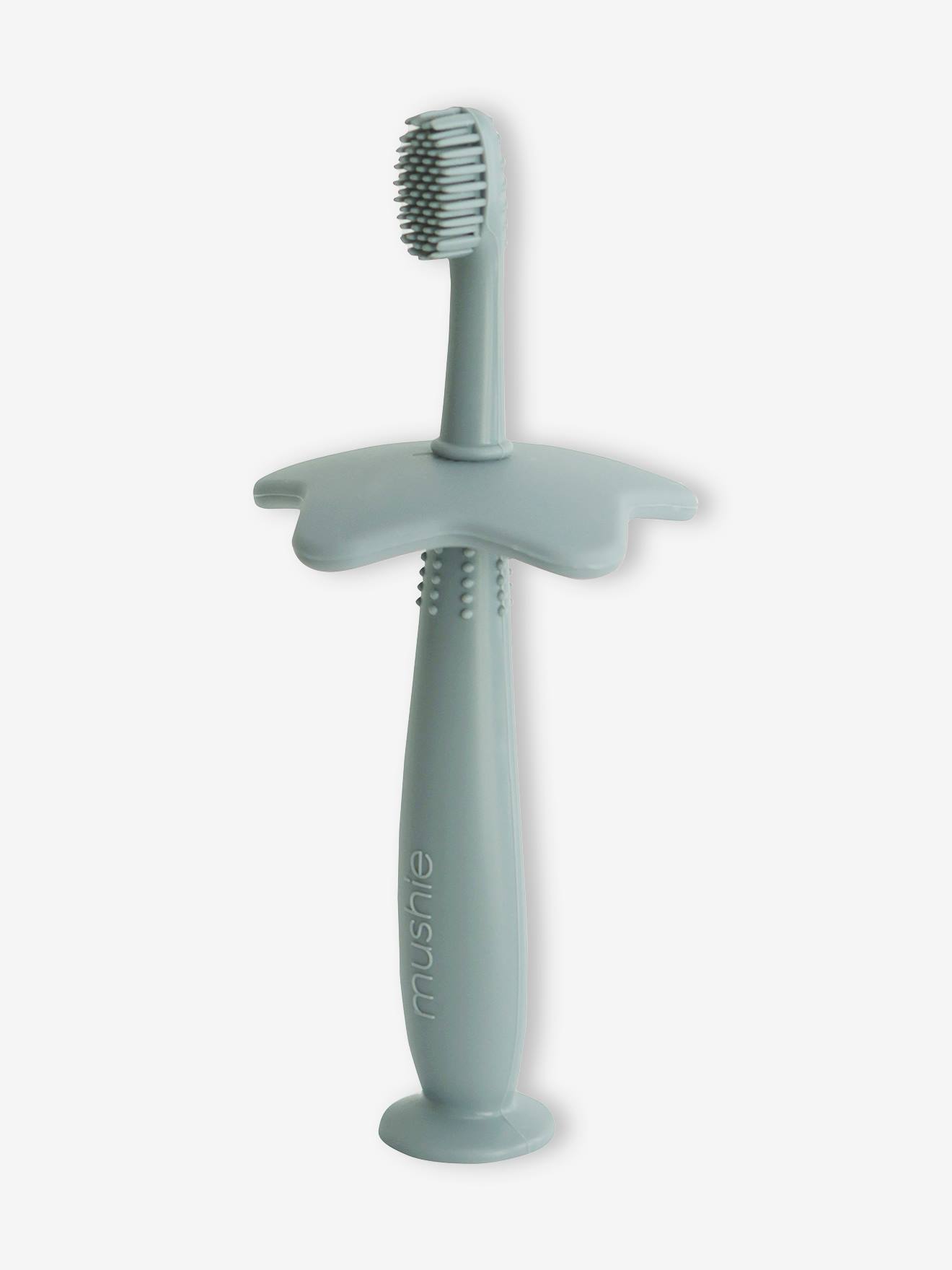Brosse à dents d'apprentissage en silicone bleu (Mushie) - Image 2