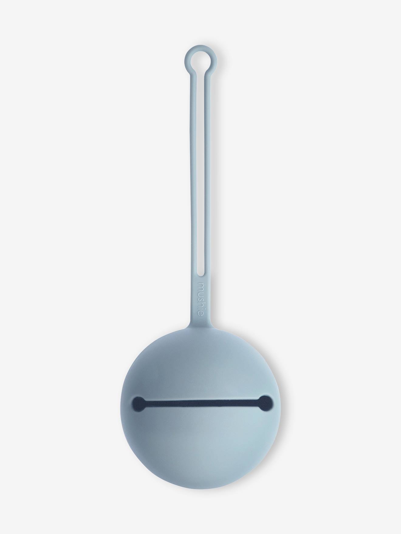 Etui protège-sucettes MUSHIE en silicone bleu