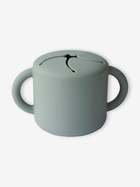 Mushie - Tasse à goûter en silicone vert