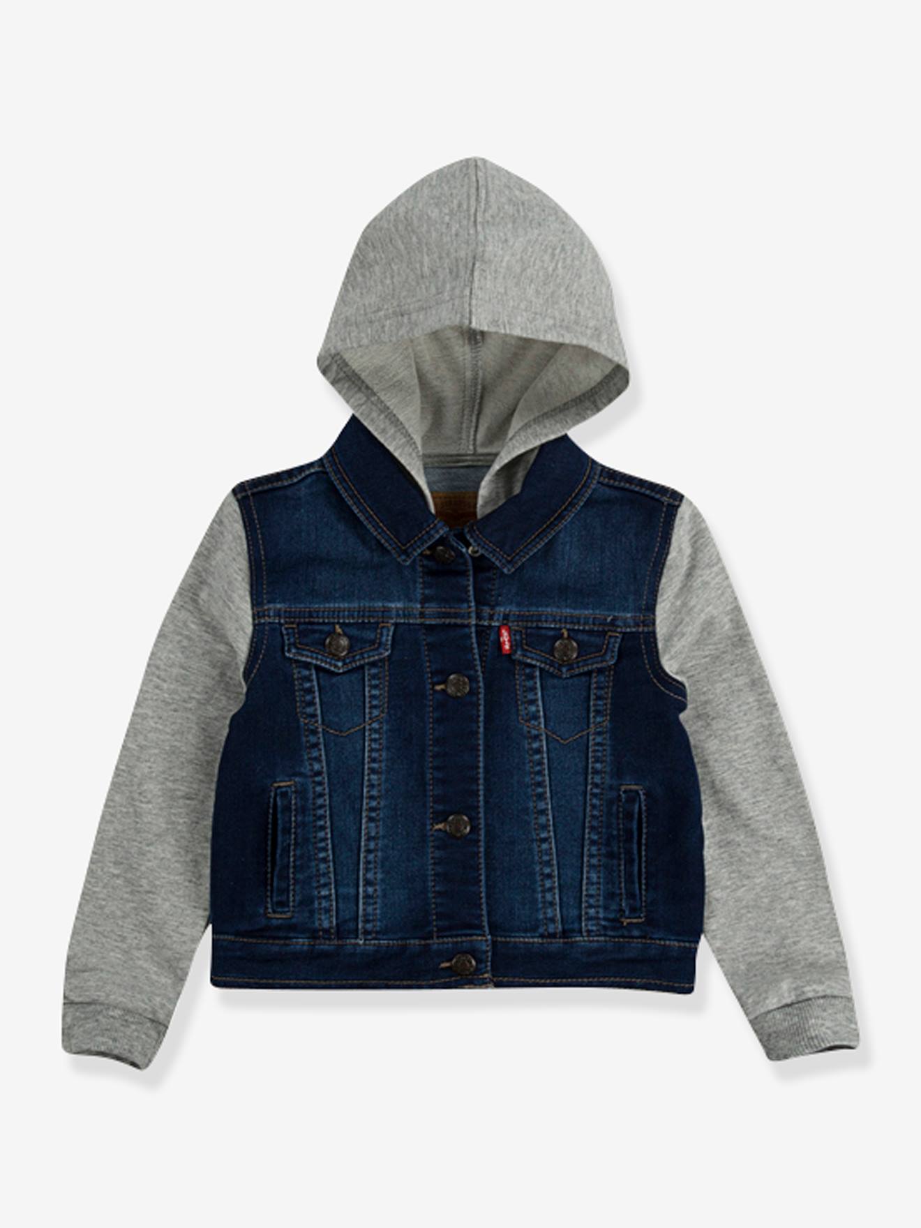 Veste Bi-matière À Capuche Levi's® Bleu Jean