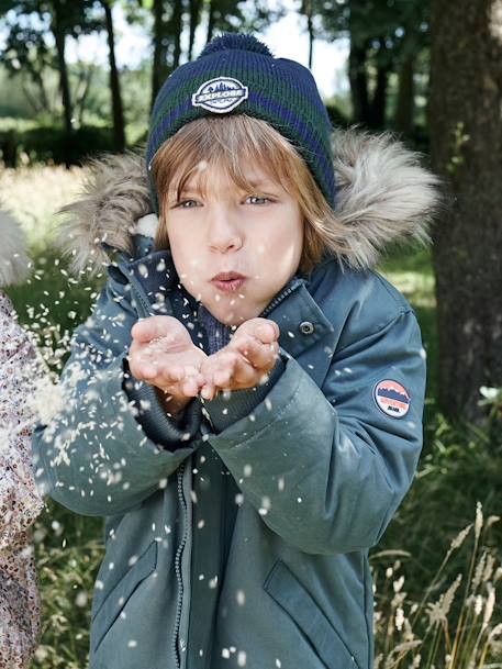 Parka à capuche doublée sherpa garçon  - vertbaudet enfant
