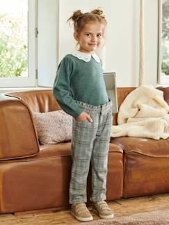 Pantalon à carreaux en lainage fille  - vertbaudet enfant