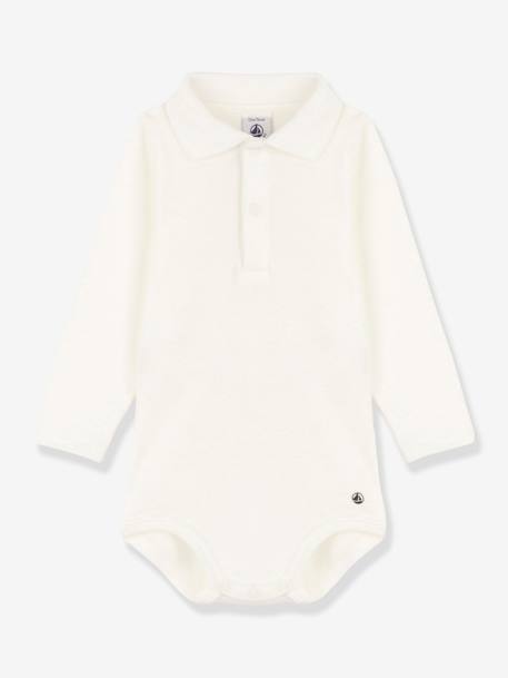 Bébé-Body manches longues col polo en coton bio PETIT BATEAU