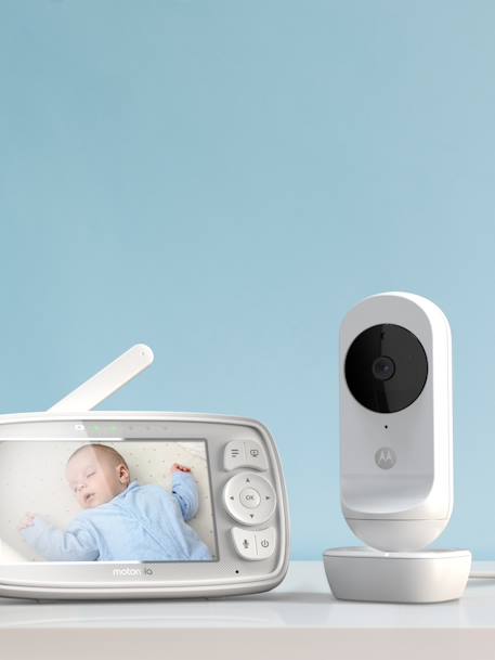 Ecoute-bébé audio/vidéo numérique MOTOROLA VM 44 Connect blanc 2 - vertbaudet enfant 