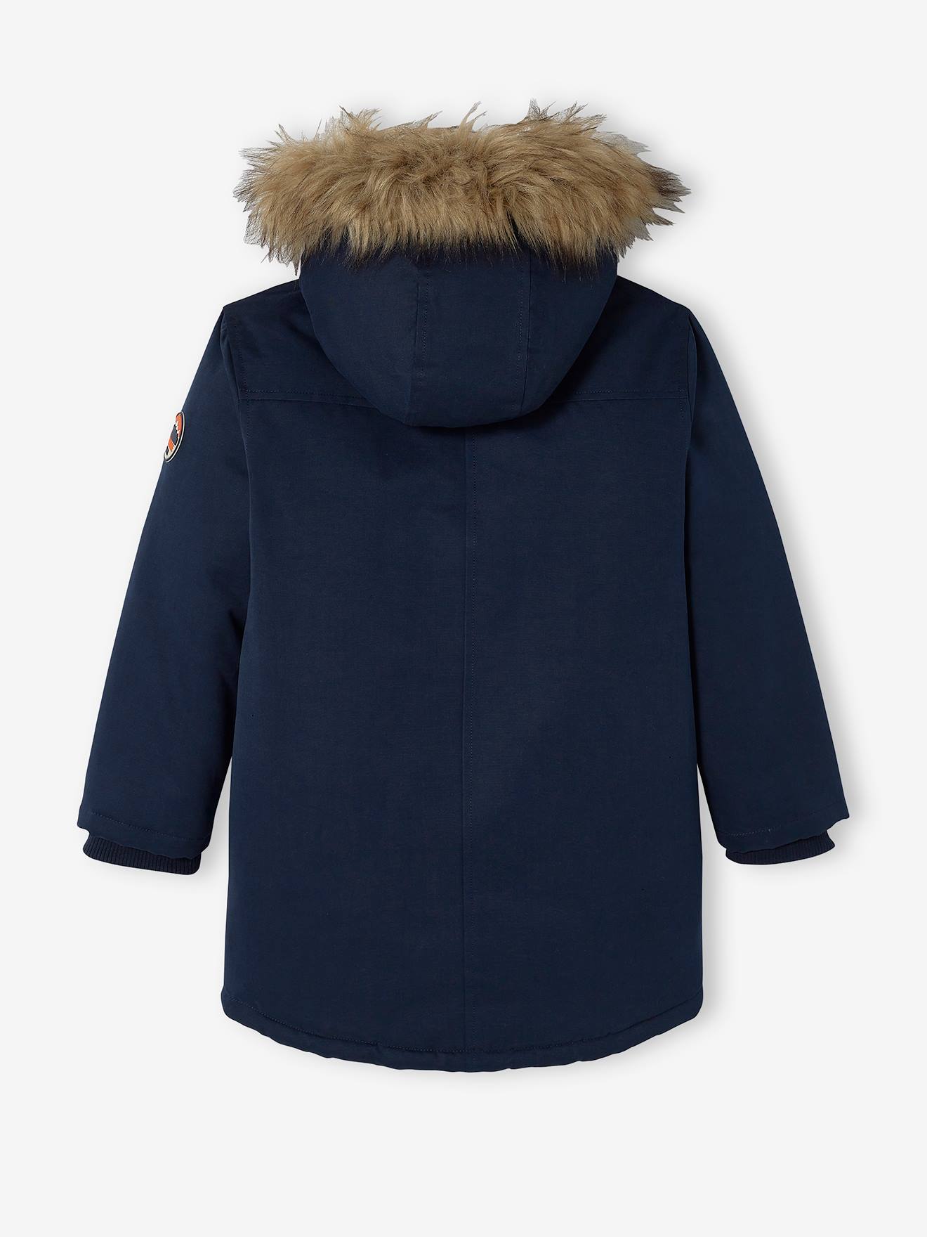 Hollister femme X petite veste à capuche tout temps parka marine manteau  doublé