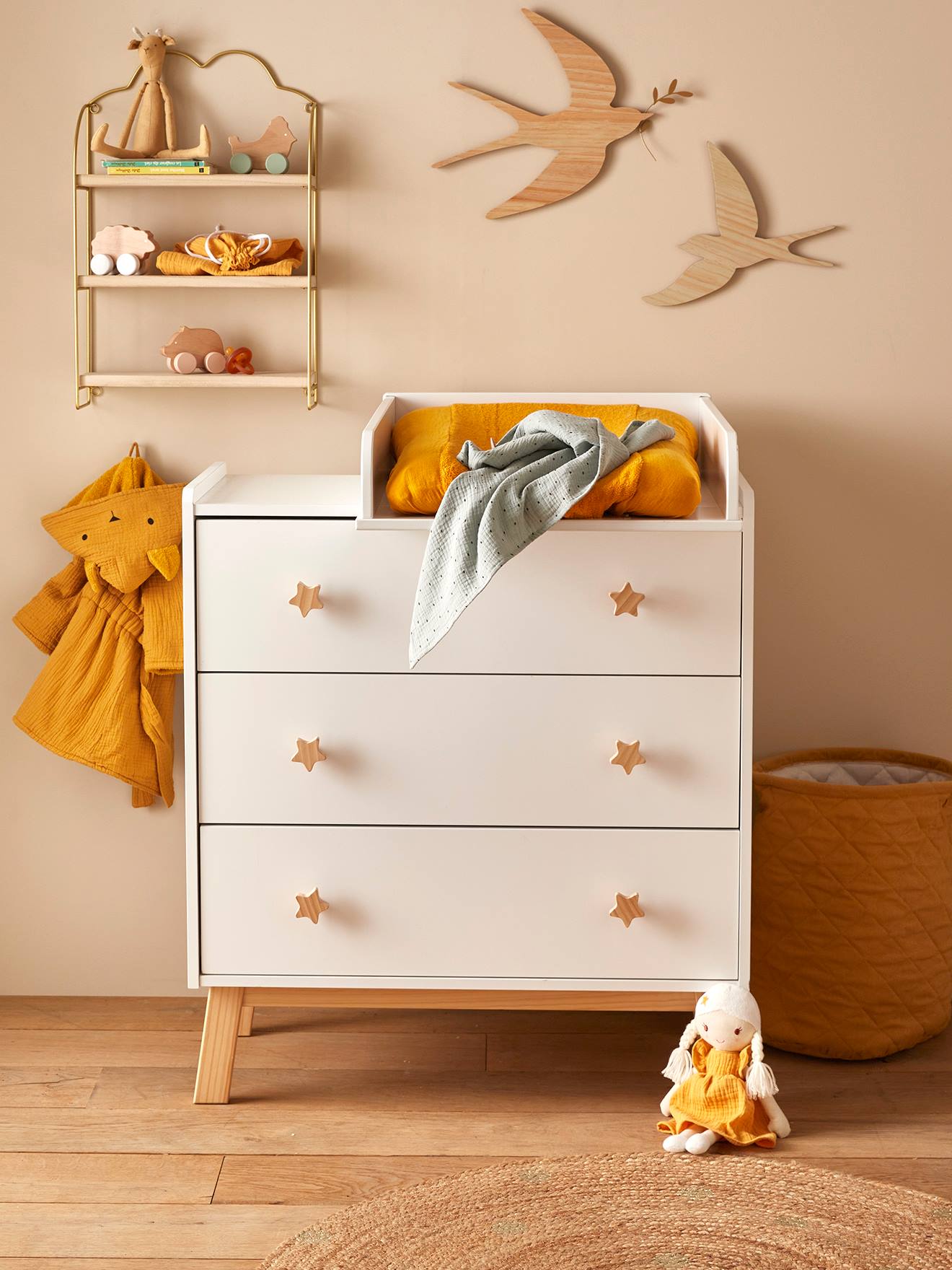 Commode 3 tiroirs LIGNE GRANDE OURSE blanc (Vertbaudet) - Image 1
