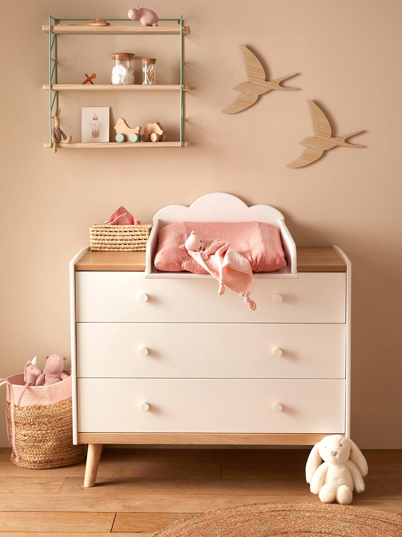 Commode avec poignées personnalisables LIGNE CONFETTI blanc