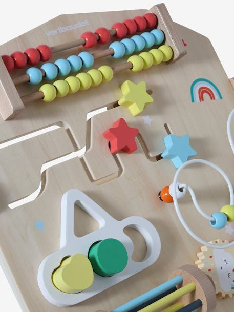 Planche d'activités verticale en bois FSC® beige+multicolore 12 - vertbaudet enfant 