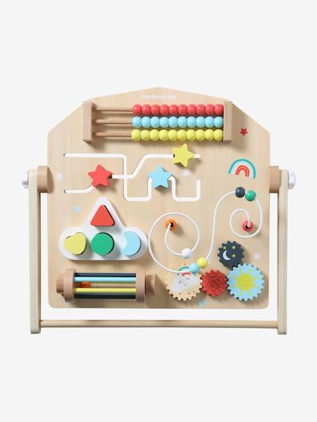 Planche d'activités verticale en bois FSC® beige+multicolore 15 - vertbaudet enfant 