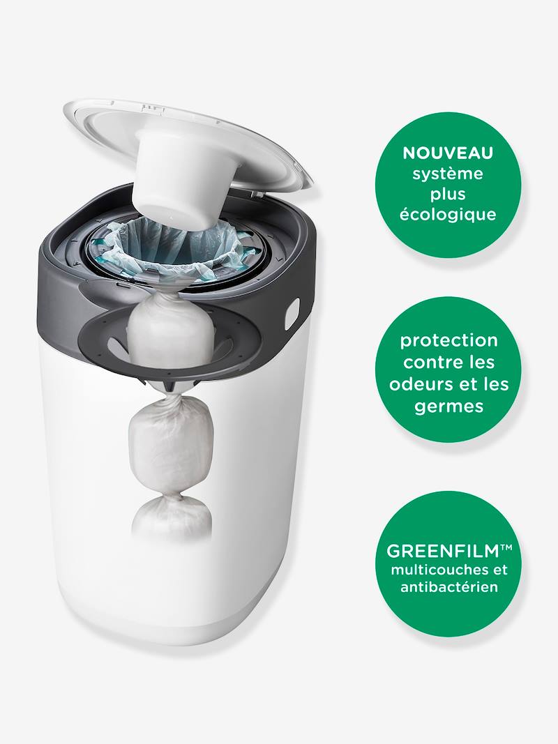 Poubelle à couches Twist & click Tommee Tippee SANGENIC blanc coton