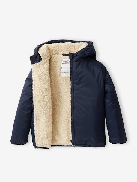 Parka garçon 3 en 1 blouson amovible kaki+lichen+Marine grisé+noix de pécan 10 - vertbaudet enfant 