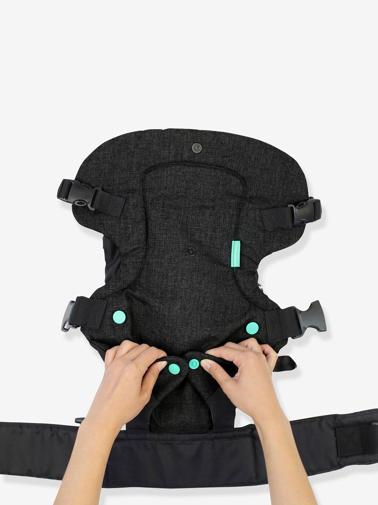 Porte-bébé avec bavoir lavable Flip 4 en 1 noir (Infantino) - Image 1