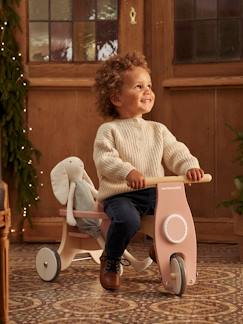 Idées cadeaux bébés et enfants-Porteur + siège poupon en bois FSC®