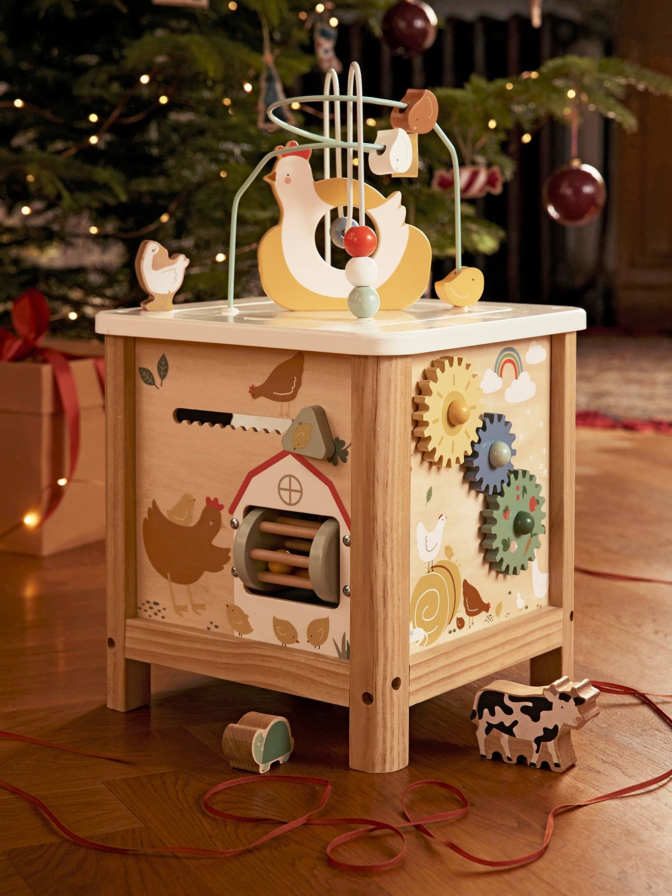Vertbaudet - Grand cube d'activités en bois FSC® lovely farm