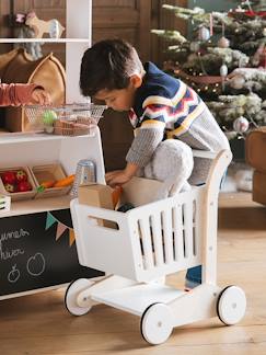 Jouet-Jeux d'imitation-Cuisines et dinette-Grand chariot de course porte-poupée en bois FSC®