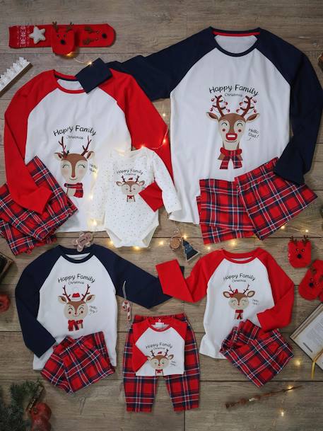 Pyjama bébé spécial Noël capsule famille écru 2 - vertbaudet enfant 