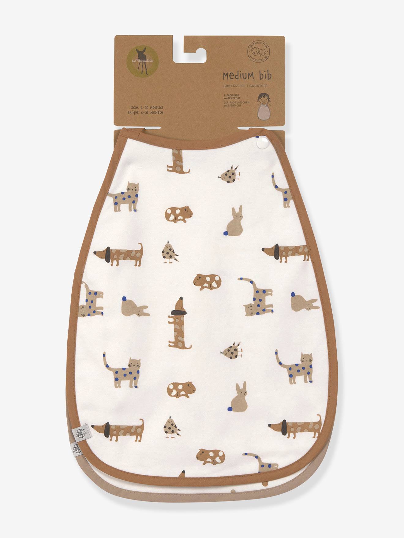 Lot De 2 Bavoirs En Coton Bio Medium Drop Little Mateis Lässig Bleu Royale