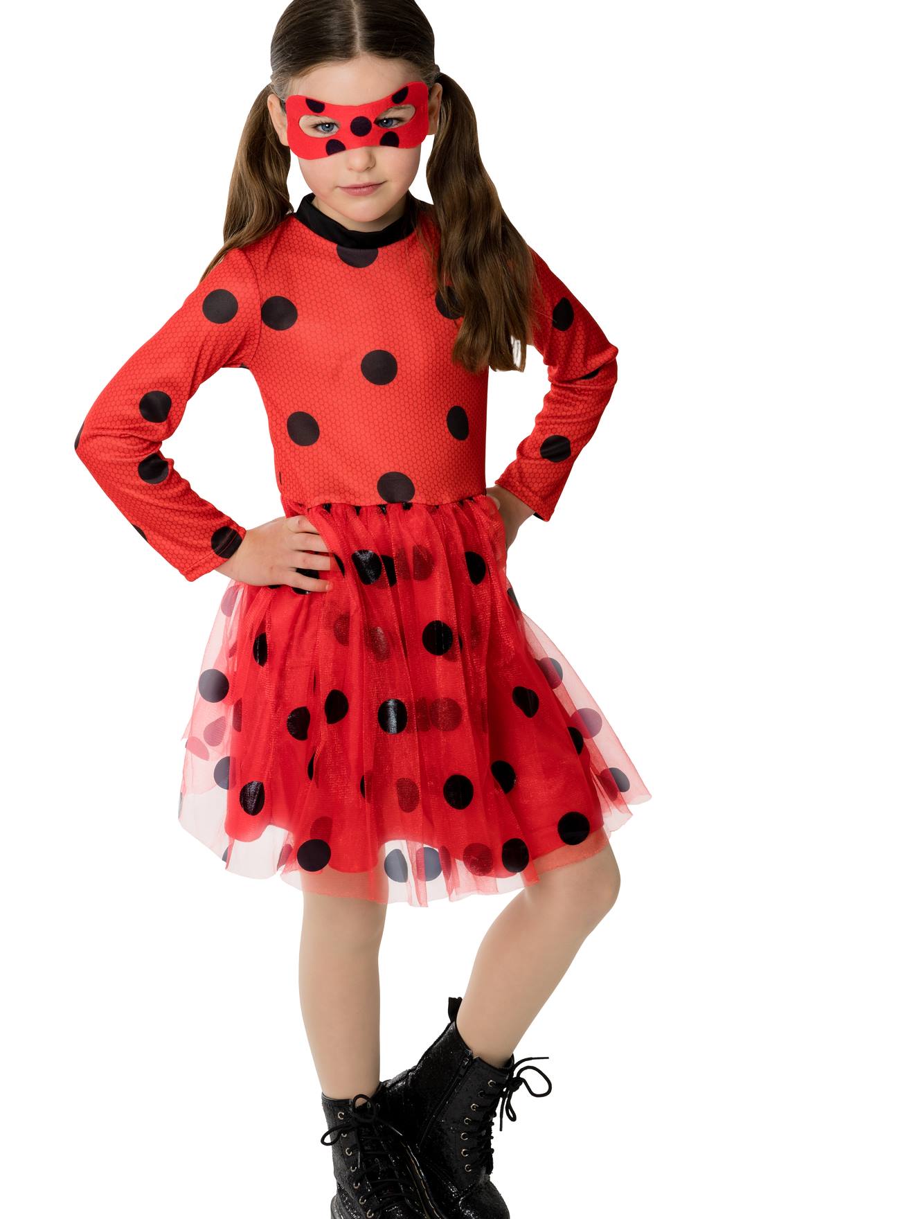 robe tutu ladybug - taille unique (5-8 ans) - miraculous - rubie's rouge