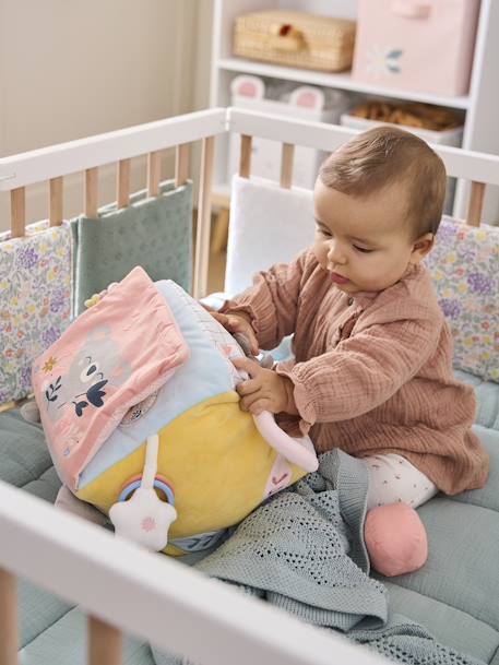 Vertbaudet - Grand cube d'activités en tissu KOALA rose - koala