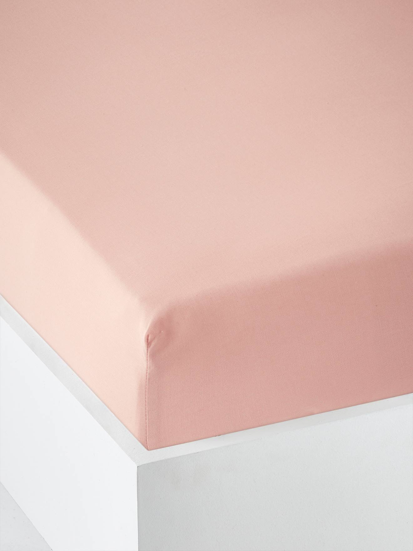 Drap-housse uni bébé rose pâle