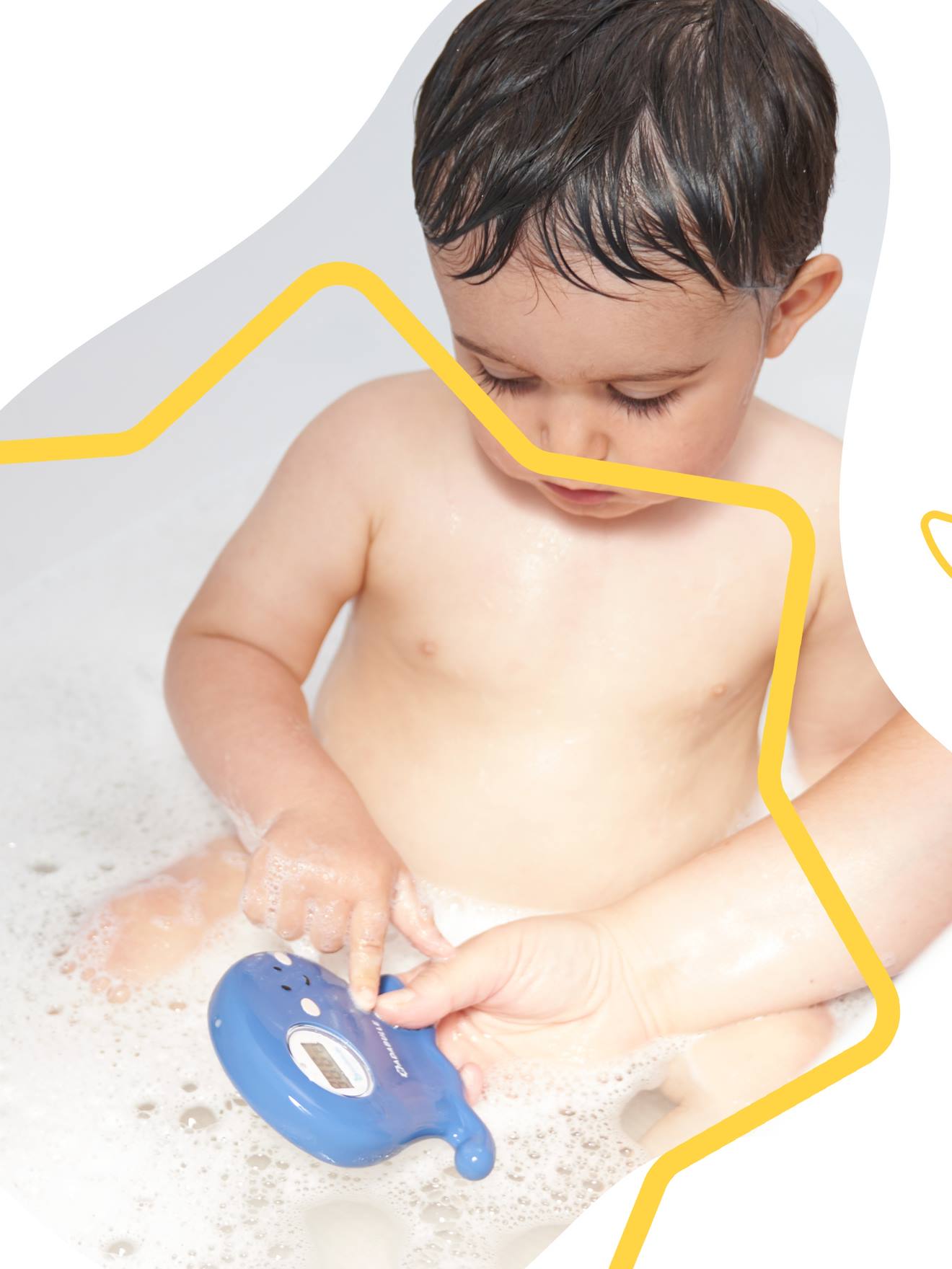 Thermomètre de bain et d'ambiance Poulpe bleu (Badabulle) - Image 1