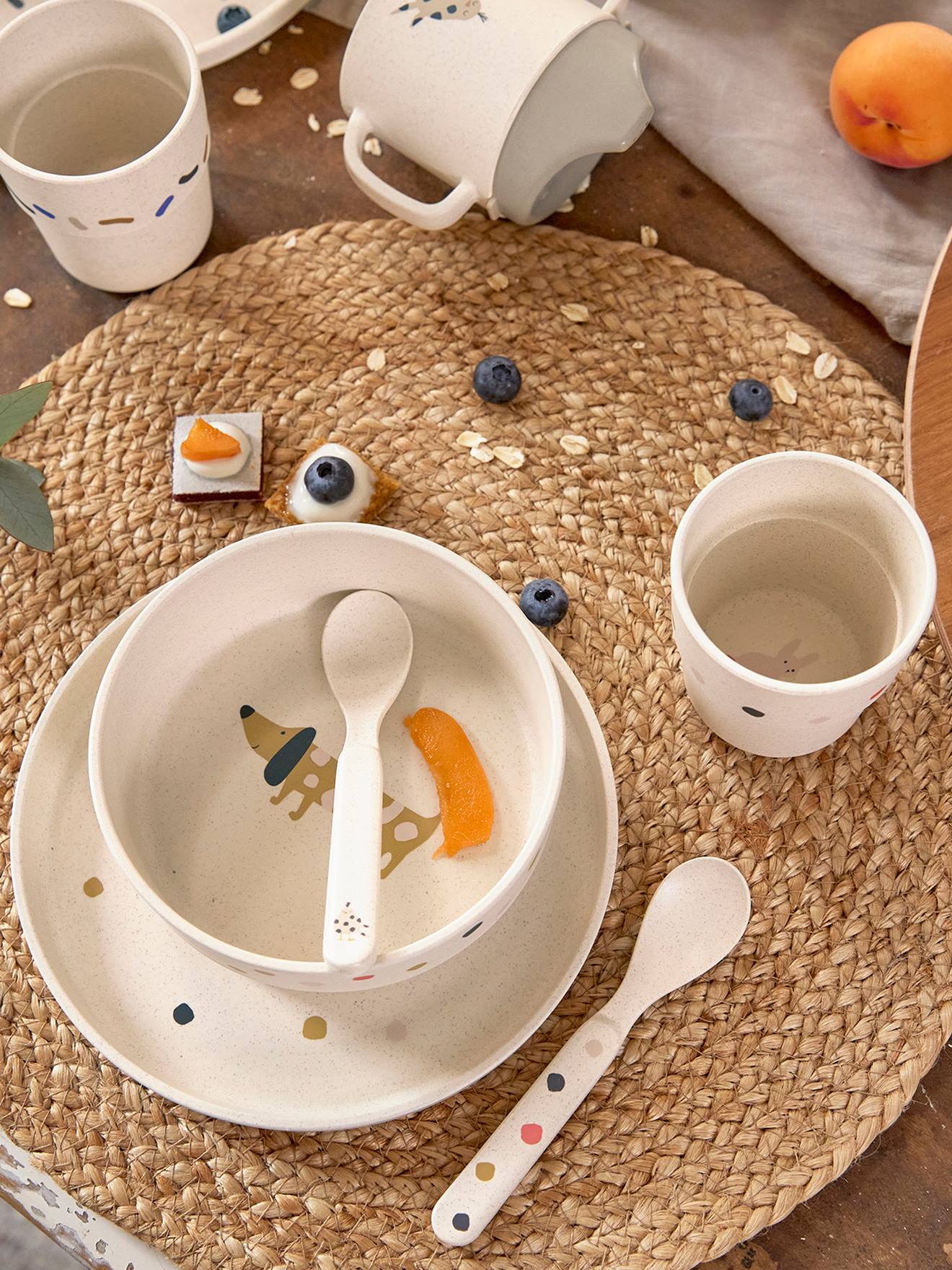 Coffret repas 4 pièces LÄSSIG little mateys orange épicée (Lassig) - Image 1