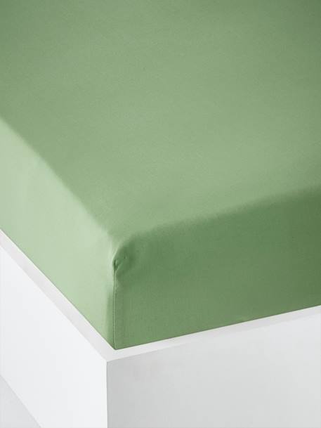 Vertbaudet - Drap-housse uni bébé lichen