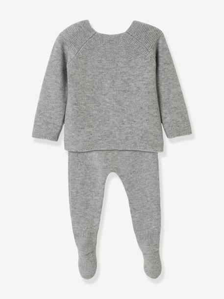 Ensemble bébé en tricot CYRILLUS gris chiné 2 - vertbaudet enfant 