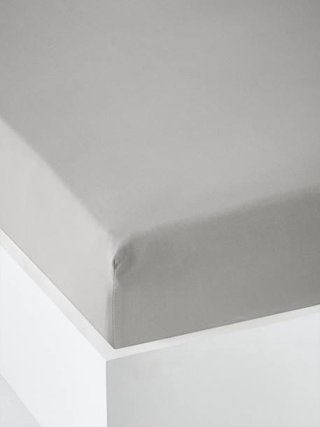 Vertbaudet - Drap-housse uni bébé gris perle