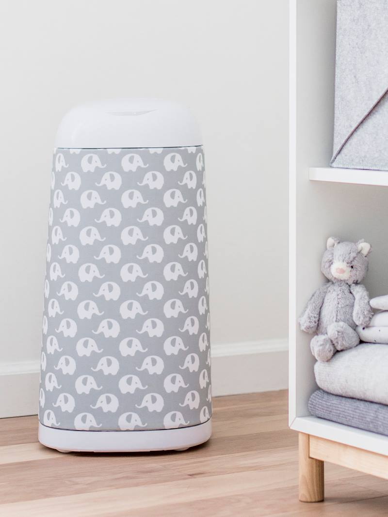 Housse décorative pour poubelle à couches DressUp ANGELCARE gris