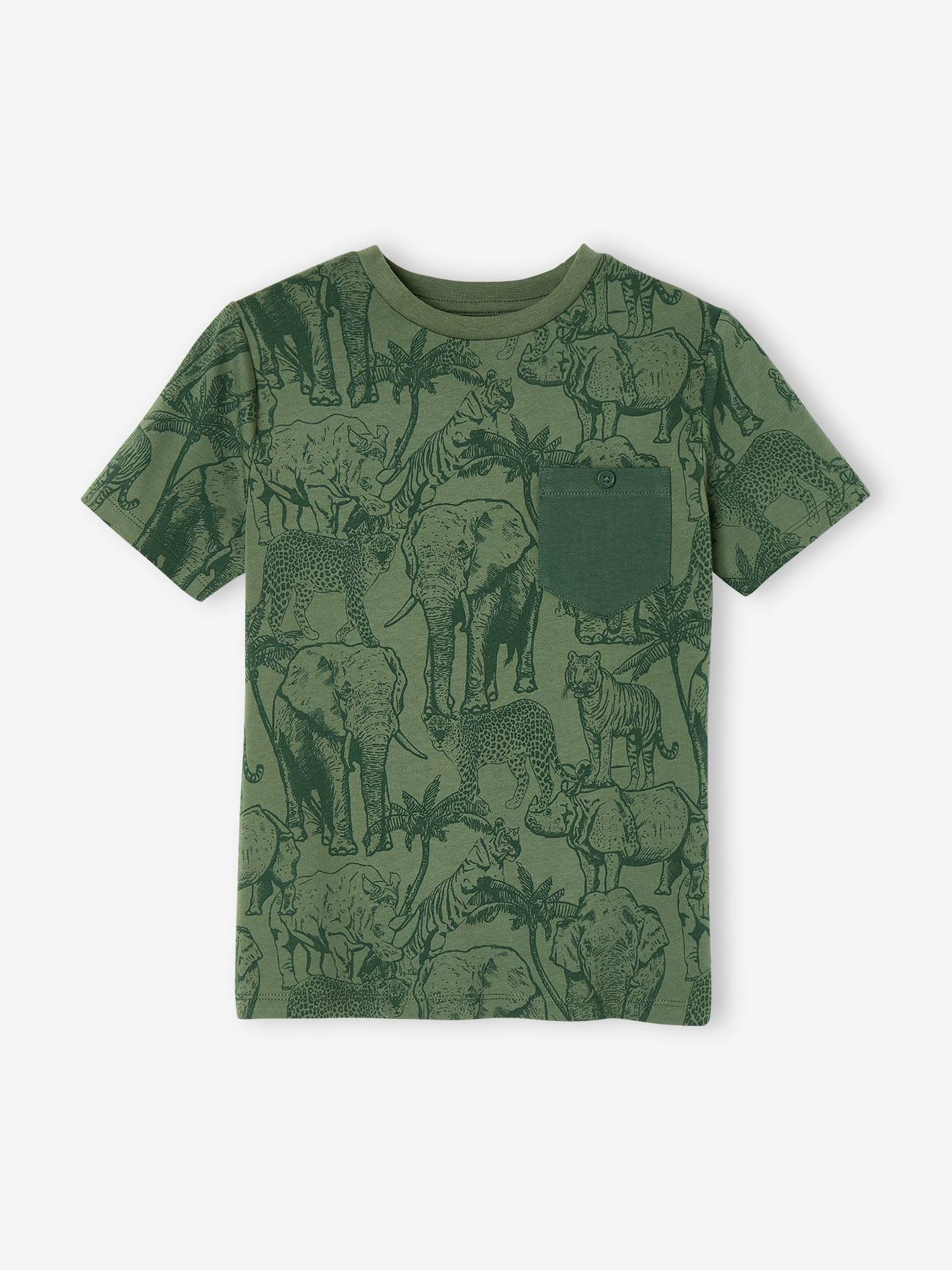 T-shirt motifs graphiques garçon manches courtes lichen