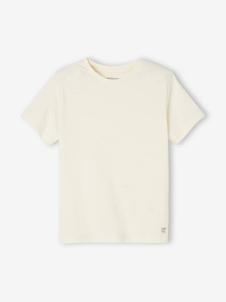 T-shirt Basics personnalisable garçon manches courtes blanc+BLEU+bordeaux+mandarine+marine+sauge+turquoise 1 - vertbaudet enfant 