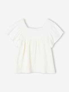T-shirt blouse bi-matière fille  - vertbaudet enfant