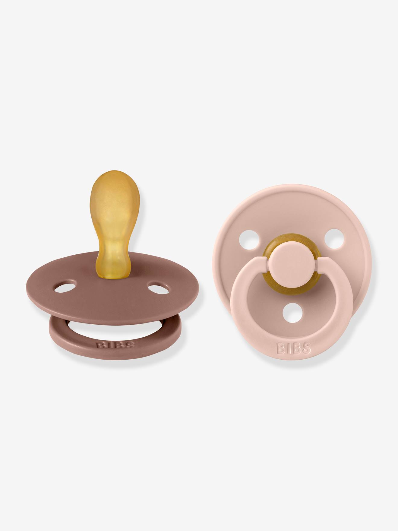 Lot de 2 sucettes-tétines Colour, taille 2 de 6 à 18 mois terracotta/rose poudre