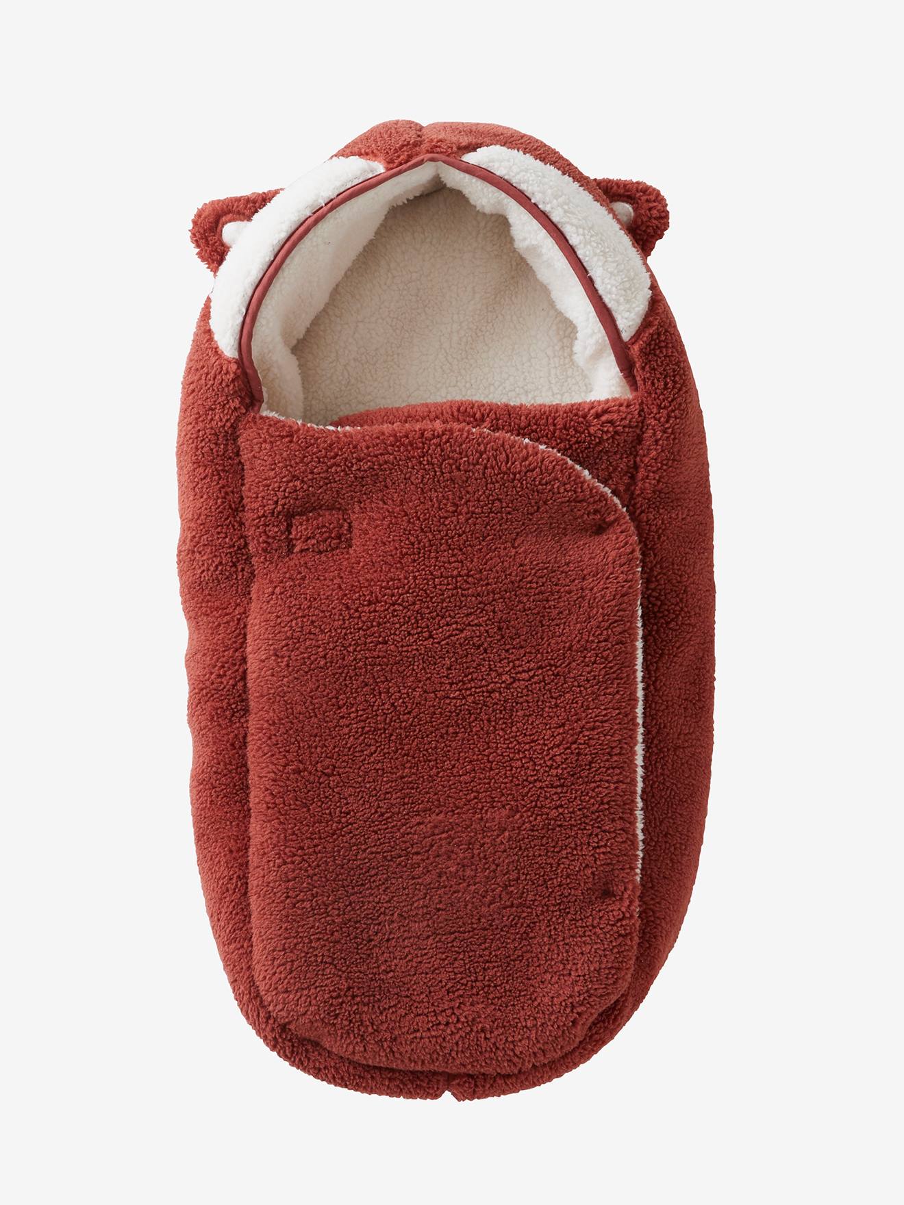 Chancelière coque et nacelle en sherpa Foxy safran (Vertbaudet) - Image 2