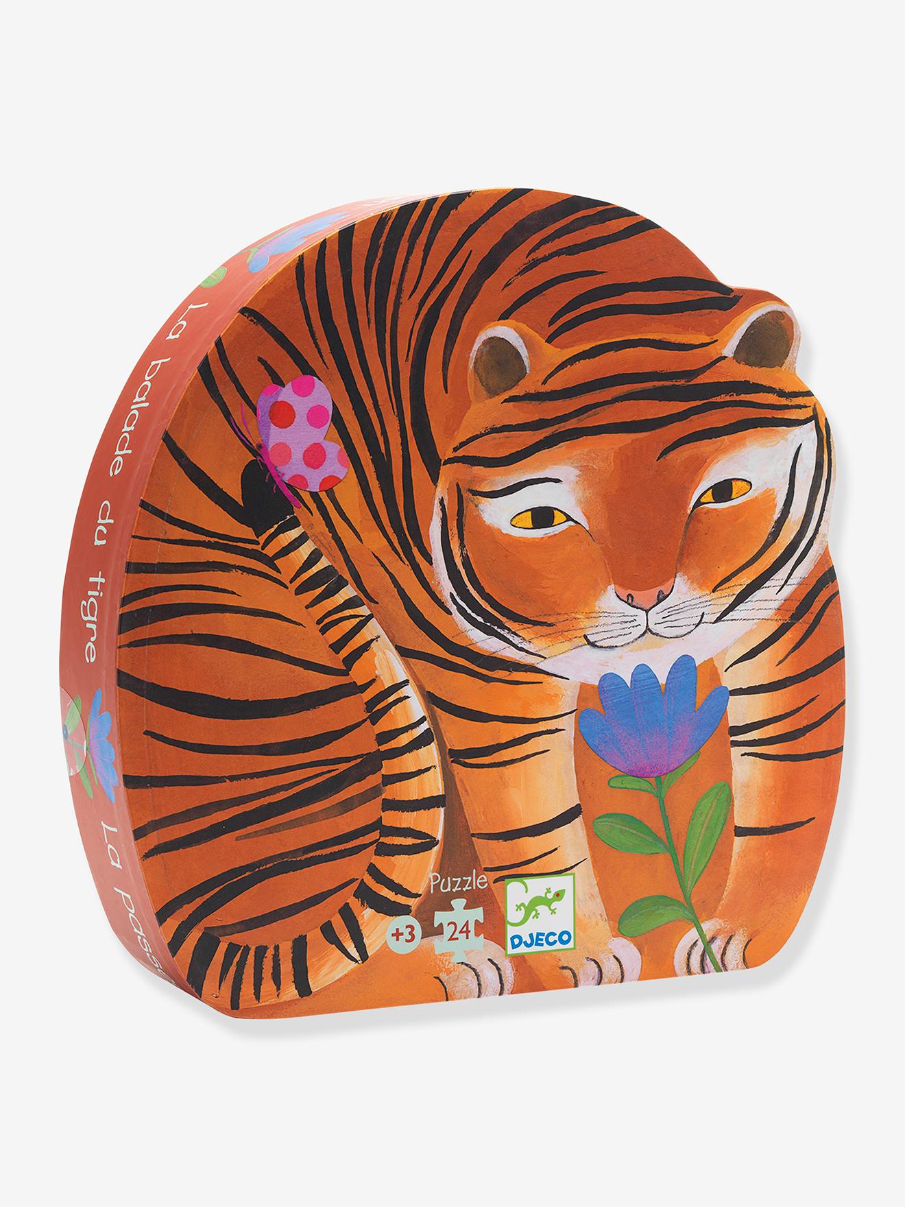 Puzzle 24 pièces La balade du Tigre DJECO orange