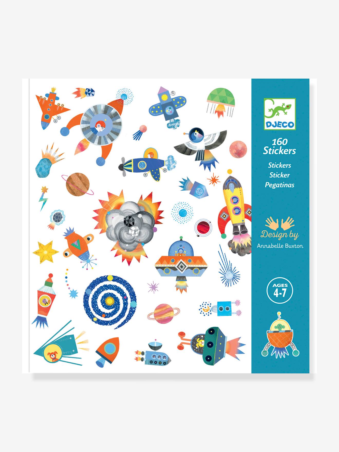 160 Stickers Interstellaire Djeco Bleu