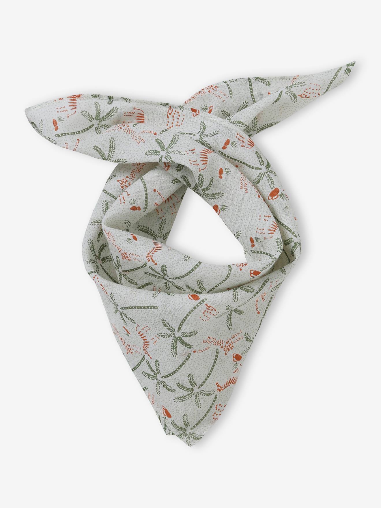 Foulard personnalisable imprimé savane bébé garçon écru