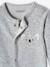 Pyjama bébé mixte velours animal personnalisable beige chiné+gris chiné 16 - vertbaudet enfant 