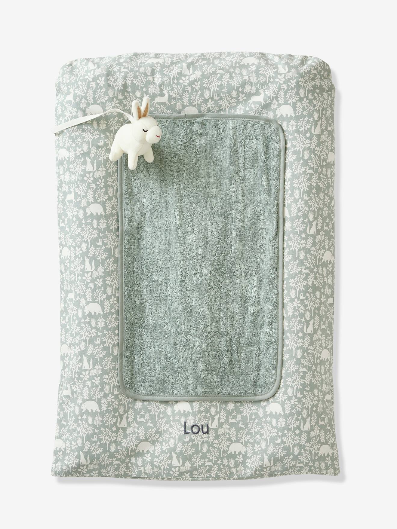 Matelas à langer et 2 tapis de change DANS LES BOIS vert sauge (Vertbaudet) - Image 2