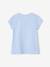 Tee-shirt à message Basics fille bleu ciel+bleu pâle+corail+écru+fraise+marine+rose bonbon+rouge+vanille+vert sapin 5 - vertbaudet enfant 
