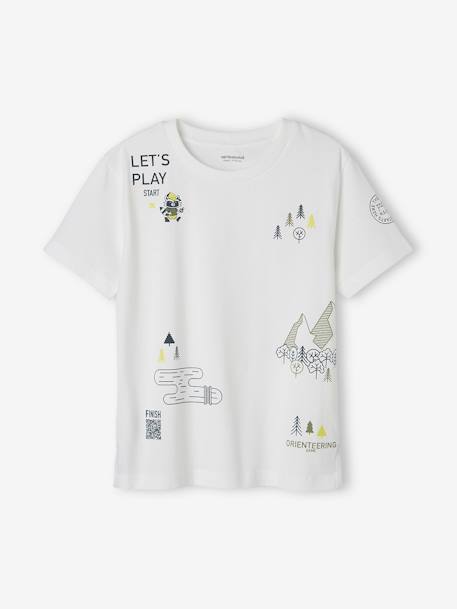 Tee-shirt motif jeu de piste garçon blanc 6 - vertbaudet enfant 