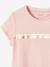 T-shirt de sport Basics fille rayures irisées placées écru+lilas+rose poudré 16 - vertbaudet enfant 