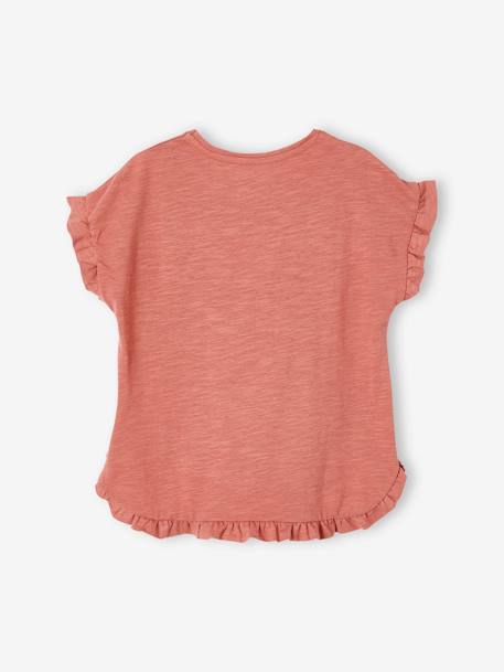 Tee-shirt volanté motif à sequins fille rose pâle+vert+vert d'eau+vieux rose 16 - vertbaudet enfant 