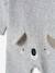 Pyjama bébé mixte velours animal personnalisable beige chiné+gris chiné 18 - vertbaudet enfant 