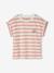 T-shirt rayé personnalisable fille rayé rose+rayé vert 1 - vertbaudet enfant 
