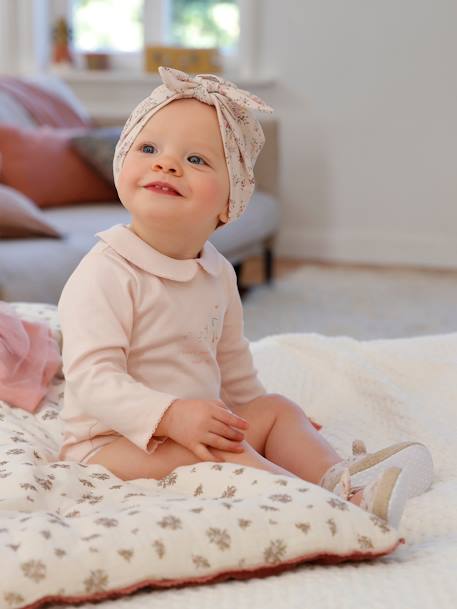 T-shirt Bébé Vertbaudet - Col Brodé Manches Longues, 100% Coton Doux