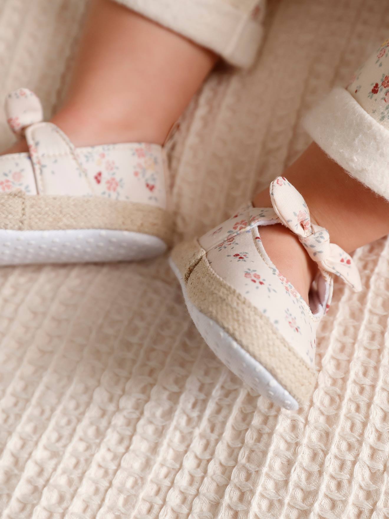 Chaussons souples bébé mixte - blanc, Chaussures