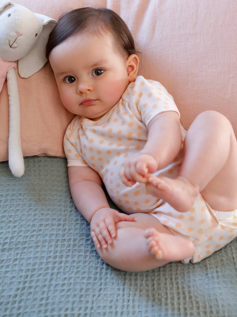 VERTBAUDETLot De 5 Bodies Emmanchure US Bébé En Coton Biologiquevieux Rose1M(54CM